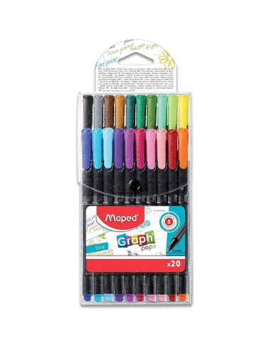 Maped Graph'Peps 20 rotuladores finos de colores