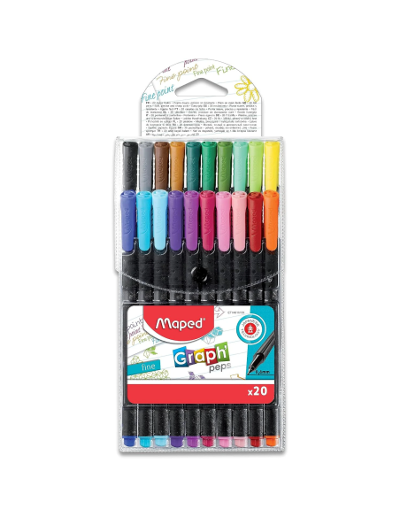 Maped Graph'Peps 20 rotuladores finos de colores
