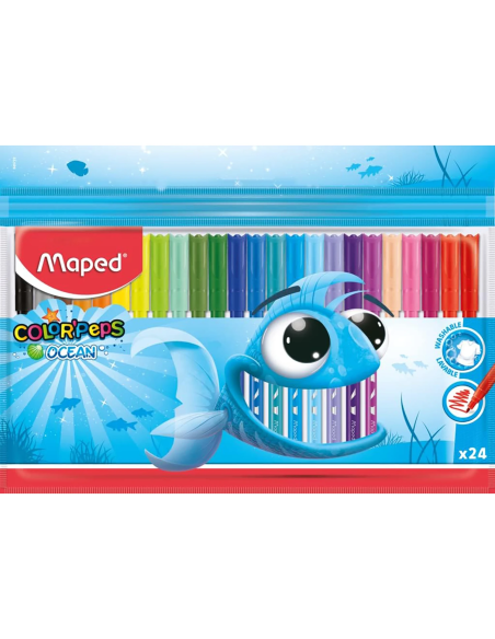 Maped Color'Peps Ocean 24 rotuladores de colores