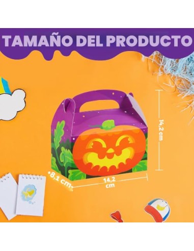 JOYIN 24 cajas de cartón 3D para Halloween (6 x 5.5 x 3 pulgadas) para truco o trato, pasteles de vacaciones, magdalenas,