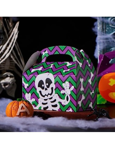 JOYIN 24 cajas de cartón 3D para Halloween (6 x 5.5 x 3 pulgadas) para truco o trato, pasteles de vacaciones, magdalenas,