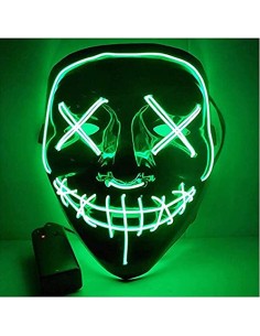 TK Gruppe Timo Klingler Máscara de conejo de terror LED espeluznante - como de Purge, controlable, cara luminosa, para