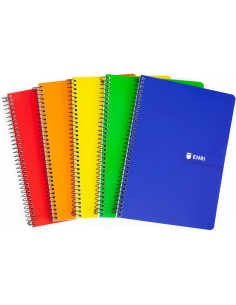 Enri pack de 5 cuadernos A4 cuadriculados 4x4