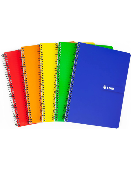 Enri pack de 5 cuadernos A4 cuadriculados 4x4
