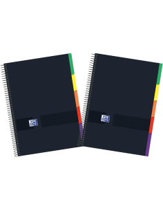 Oxford Black N'Colours pack de 2 cuadernos A4+