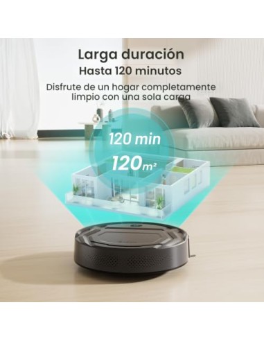 Lefant M210 Pro Robot Aspirador 2200Pa,Silenciador 55dB,120min Autonomía | 6 Modos de Limpieza,Evitar Enredos, Auto-Carga,Ideal