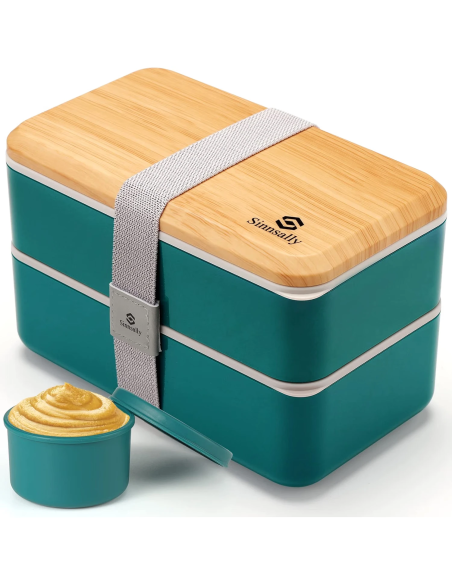 Sinnsally fiambrera Bento 1400 ml con compartimentos