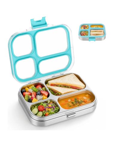 Cozary fiambrera Bento 1700 ml de 2 pisos con compartimentos