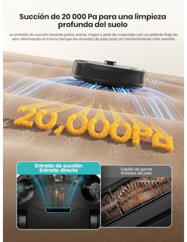 Lefant M210 Pro Robot Aspirador 2200Pa,Silenciador 55dB,120min Autonomía | 6 Modos de Limpieza,Evitar Enredos, Auto-Carga,Ideal