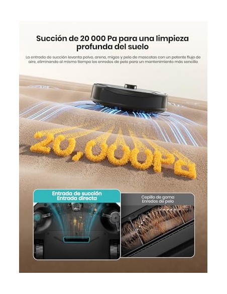 Lefant M210 Pro Robot Aspirador 2200Pa,Silenciador 55dB,120min Autonomía | 6 Modos de Limpieza,Evitar Enredos, Auto-Carga,Ideal