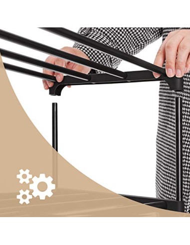 SONGMICS Zapatero, Entrada recibidor, 10 Niveles, Metal, Negro | Estantería de Zapatos, Estante Apilable, 45 x 30 x 174 cm, para