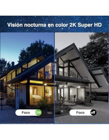 Xega 4G LTE Cámara de Seguridad Inalámbrica para Exteriores Solar | 2K HD Cámara 355°/95°, Sensor de Movimiento PIR, Visión