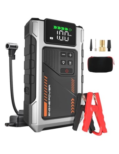 Eigotrav Arrancador de Baterias de Coche con Compresor de 150 PSI, 6000A Arrancador de Coche(para 9.0L Gasolina o 7.5L Diesel),