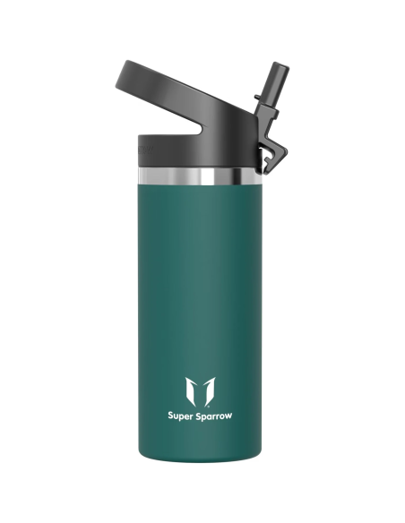 Super Sparrow botella acero inoxidable 500 ml con pajita