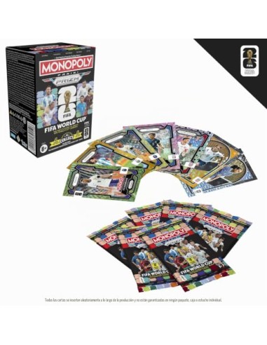 Juego Monopoly Panini Prizm: Copa Mundial de la FIFA I Juego de Mesa con Tema de fútbol y con Cartas coleccionables Monopoly