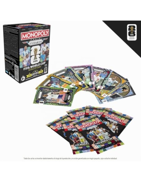 Juego Monopoly Panini Prizm: Copa Mundial de la FIFA I Juego de Mesa con Tema de fútbol y con Cartas coleccionables Monopoly