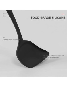 Juego de utensilios de cocina de silicona (32 piezas) con mango de acero inoxidable resistentes al calor y antiadherentes con 2