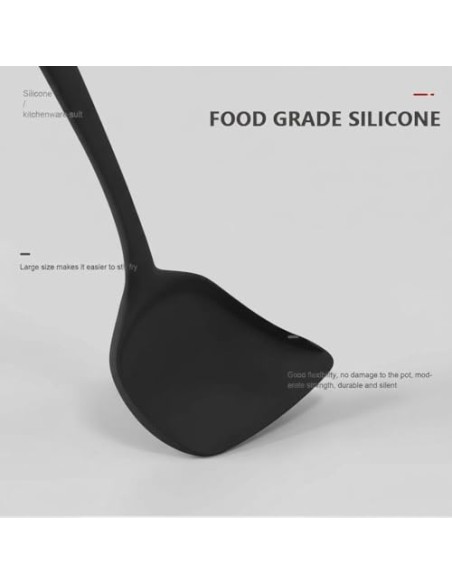 Juego de utensilios de cocina de silicona (32 piezas) con mango de acero inoxidable resistentes al calor y antiadherentes con