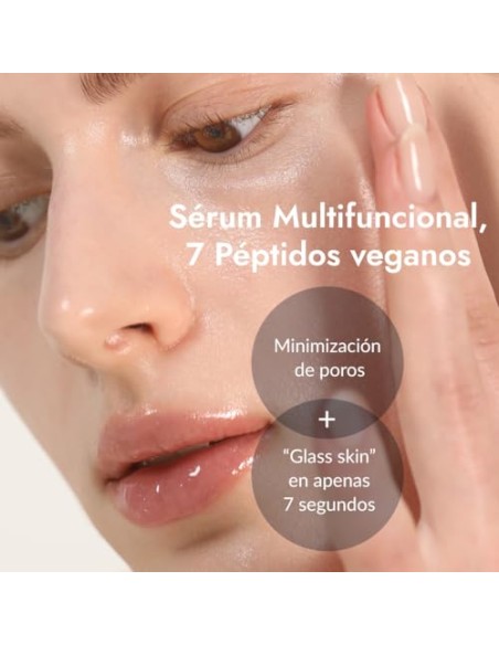 SÉRUM POTENCIADOR CON 7 PÉPTIDOS 150ML – Booster Serum, Brillo Instantáneo Glass Skin, Refinamiento de Poros, Hidratación