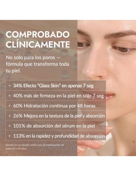 SÉRUM POTENCIADOR CON 7 PÉPTIDOS 150ML – Booster Serum, Brillo Instantáneo Glass Skin, Refinamiento de Poros, Hidratación