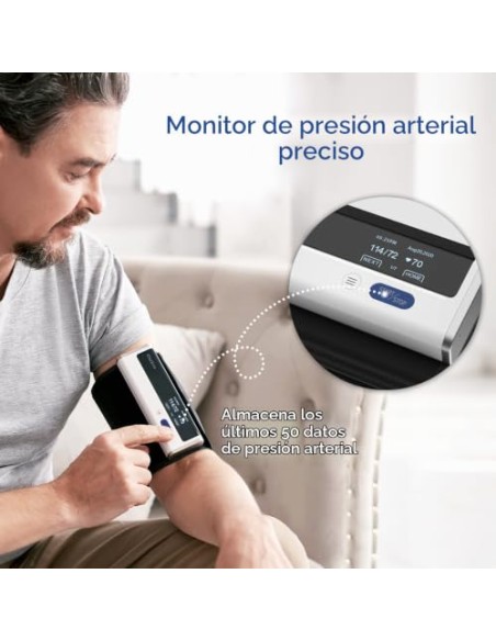 CheckMe Armfit Tensiometro de Brazo Digital con Brazalete Grande para Uso Doméstico, Bluetooth Medidor Tension Arterial