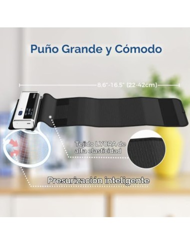 CheckMe Armfit Tensiometro de Brazo Digital con Brazalete Grande para Uso Doméstico, Bluetooth Medidor Tension Arterial