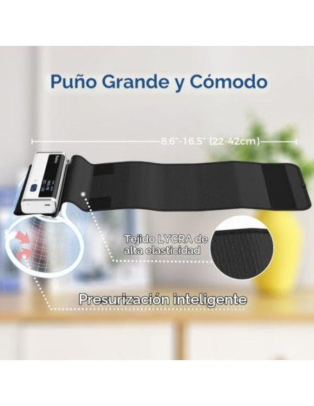 CheckMe Armfit Tensiometro de Brazo Digital con Brazalete Grande para Uso Doméstico, Bluetooth Medidor Tension Arterial