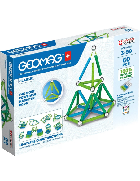 Geomag Classic Recycled 60 piezas construcción magnética