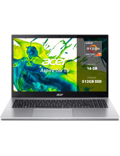 Acer Aspire Go 15 portátil Ryzen 7 16 GB RAM 512 GB SSD