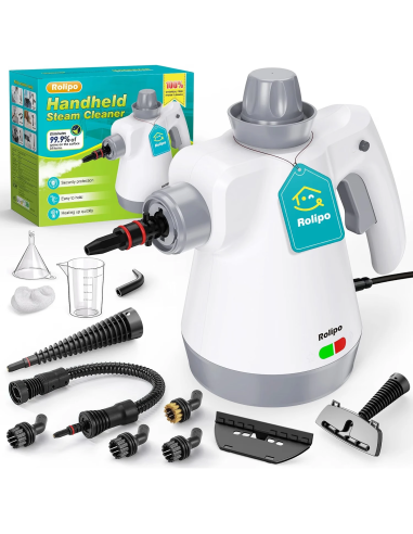 Rolipo TMSC-001 limpiador a vapor portátil 1050 W con 12 accesorios