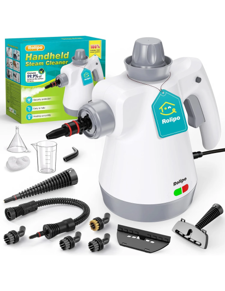 Rolipo TMSC-001 limpiador a vapor portátil 1050 W con 12 accesorios