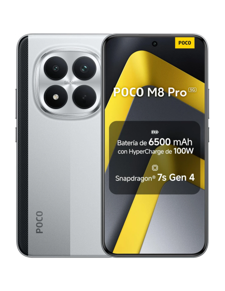 Xiaomi POCO M8 Pro 5G 256 GB plata con 8 GB RAM