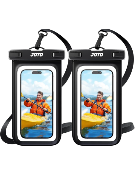 JOTO funda impermeable para móvil IPX8 pack de 2 negra
