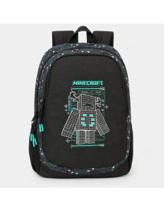 Mochila escolar Minecraft Safta vista frontal