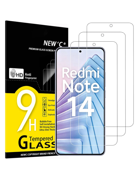 Protector de pantalla NEW'C para Xiaomi Redmi Note 14 5G y 4G