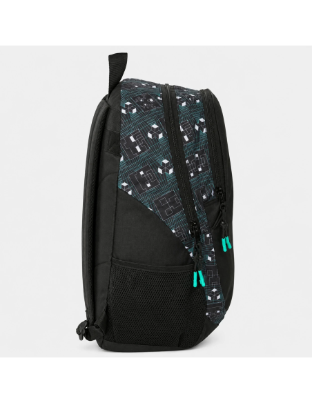 Mochila escolar Minecraft Safta vista lateral