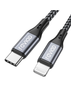 Cable RAVIAD USB-C a Lightning 1 metro certificado MFi
