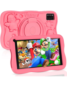 SUMTAB K708 tablet para niños 7 pulgadas 8GB 64GB rosa con funda