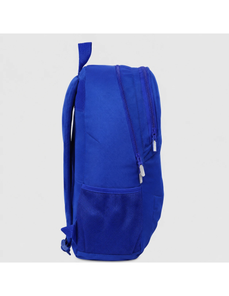 Mochila escolar Real Madrid Safta Blue 2026 vista lateral 8412688621583