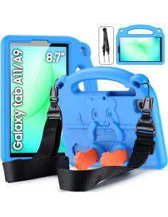 DUZZONA funda infantil azul para Samsung Galaxy Tab A9 y A11 8,7 pulgadas
