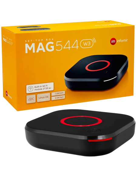 MAG 544w3 Original Infomir reproductor multimedia 4K