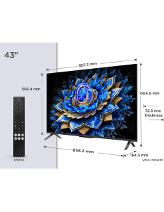 TCL 43T69C 43 pulgadas QLED 4K Smart TV Google TV