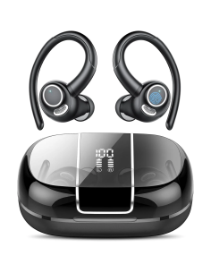 Csasan auriculares Bluetooth 5.3 deportivos 48H negro carbono