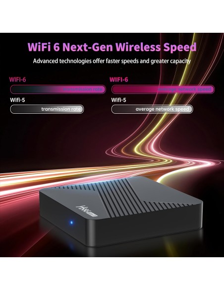 Smart TV Box Android 14.0 4K@60FPS, 2026 Última Android Box RK3528 RAM 2G ROM 16G WiFi6 Enternet 10/100M Bluetooth 5.0 USB 3.0