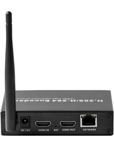 EXVIST H.265 1080P WiFi HDMI Encoder con Loopout para transmisiones en directo en YouTube, Facebook – Ranura SD Card hasta 128
