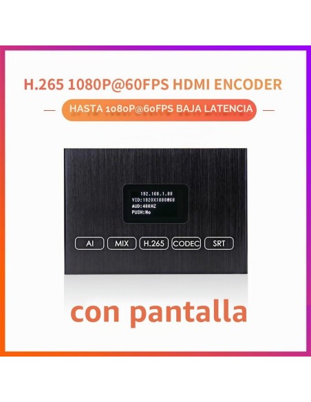 EXVIST H.265 1080P WiFi HDMI Encoder con Loopout para transmisiones en directo en YouTube, Facebook – Ranura SD Card hasta 128