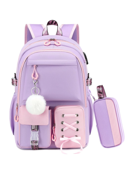 Mochila escolar niña Byitin 25 L con estuche