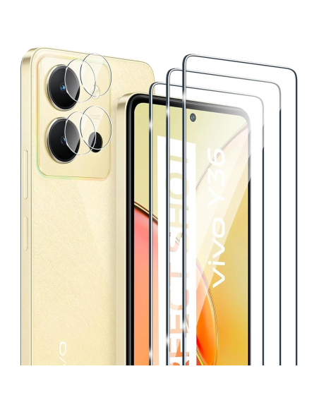 Protector de pantalla de cristal templado para Vivo Y36 Fyqzio