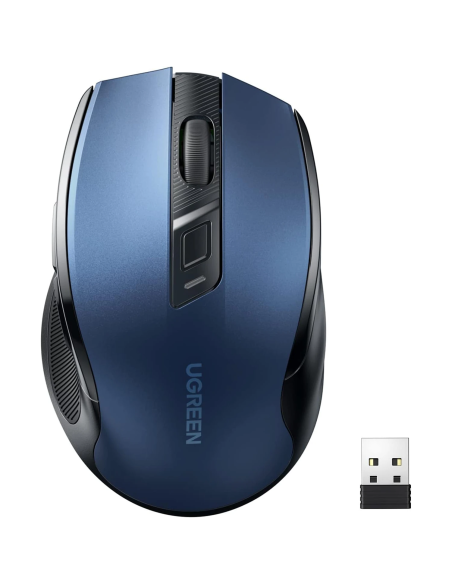 UGREEN MU006 ratón inalámbrico 2.4 GHz silencioso 4000 DPI negro