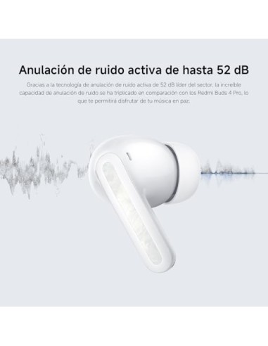 XIAOMI Redmi Buds 6 Pro - Auriculares inalámbricos, cancelación de Ruido, Ligeros, hasta 36 Horas de autonomía, Bluetooth 5.3,
